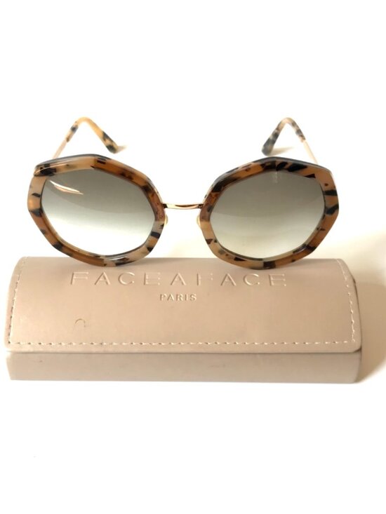 Face a Face Chance 2 Sunglasses Womens Brown Gold Gradient Octagon Italy Plastic main image 5